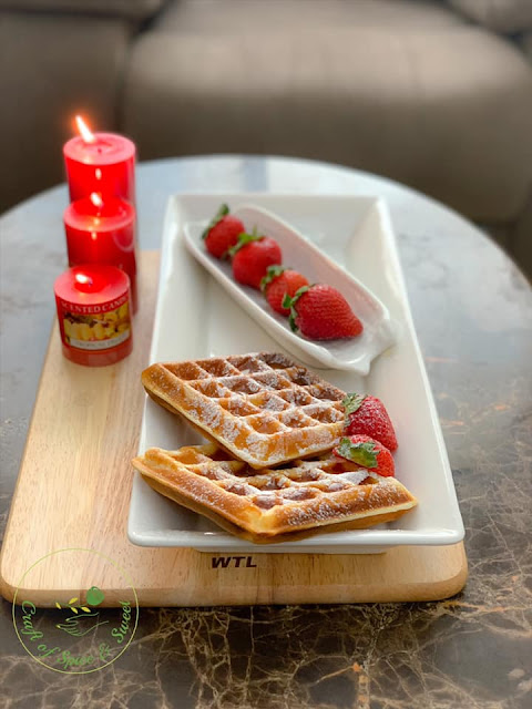 කන්ඩෙන්ස්ඩ් මිල්ක් වෝෆල්ස්  (Condensed Milk Waffles) - Your Choice Way