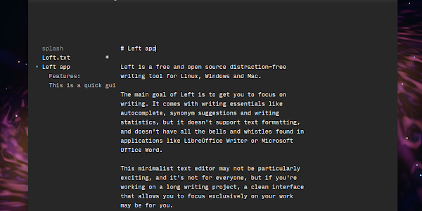 Left Is A Minimalist, Distraction-Free Text Editor For Writers
