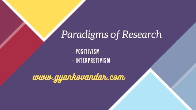paradigms interpretivism positivism