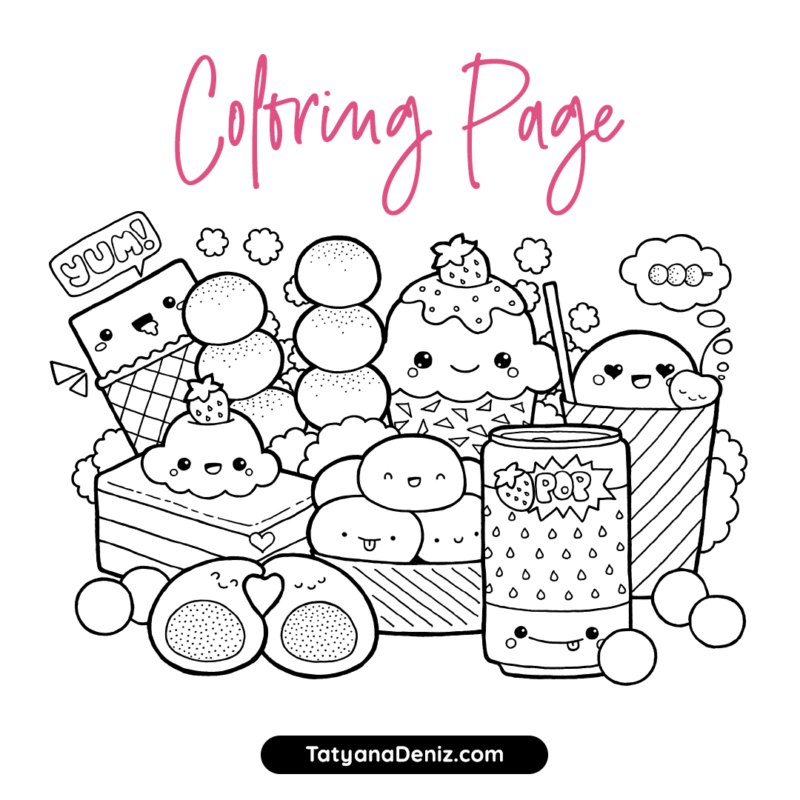 Musings of an Average Mom: Free Printable Kawaii Coloring Pages