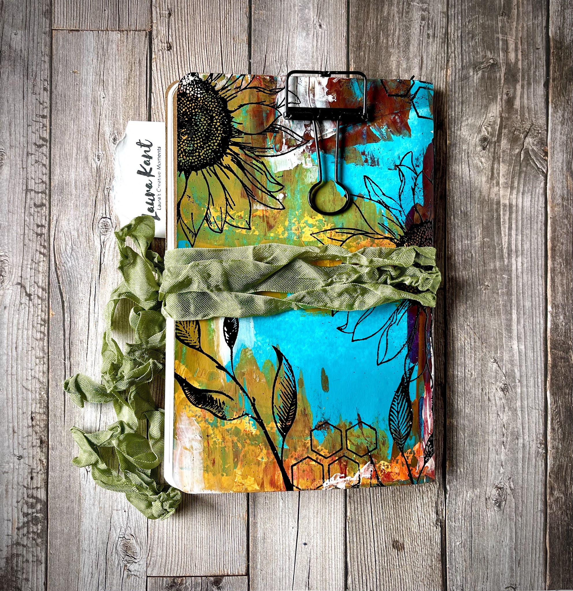 Laura's Creative Moments A mixed media notebook