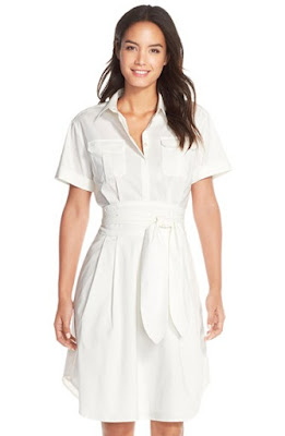 Nordstrom belted poplin fit & flare shirtdress