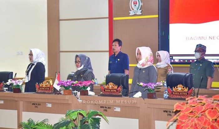 DPRD Mesuji Menggelar SIdang Parupurna Penyampaian LKPJ Bupati TA 2020