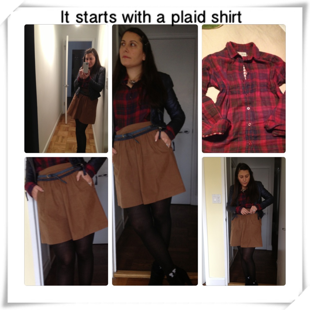 STACY IGEL: what I wore: my fav Plaid shirt