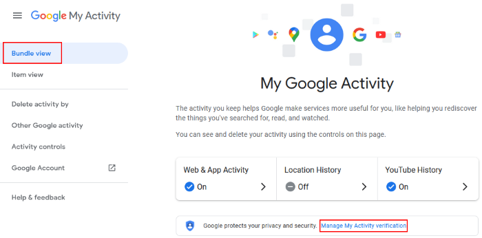 รหัสผ่านป้องกันประวัติการค้นหาของ Google 3