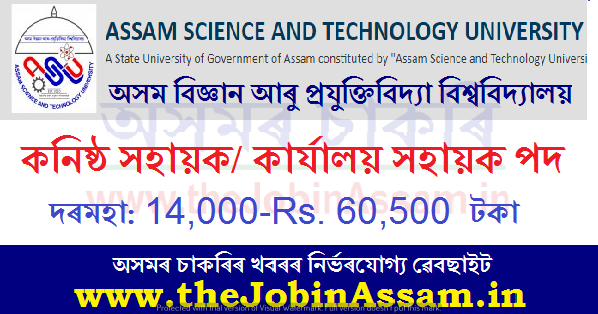 Assam Science and Technology University Recruitment 2020