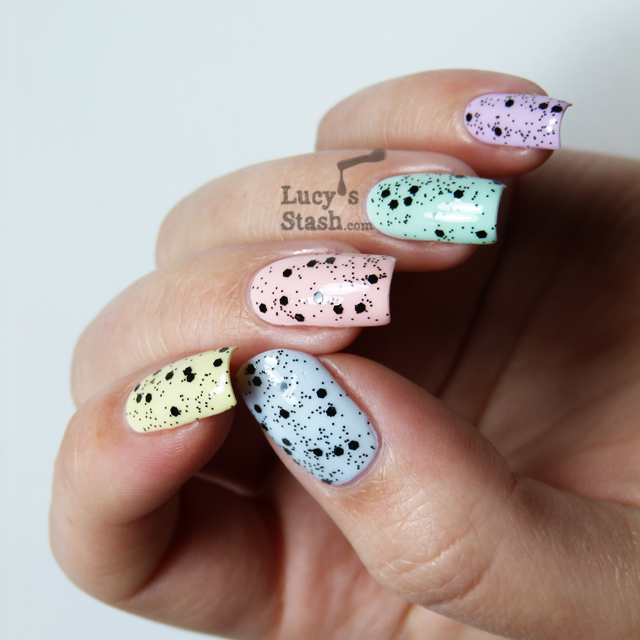 Lucy's Stash - Models Own Fruit Pastel Collection with Nubar Black Polka Dot