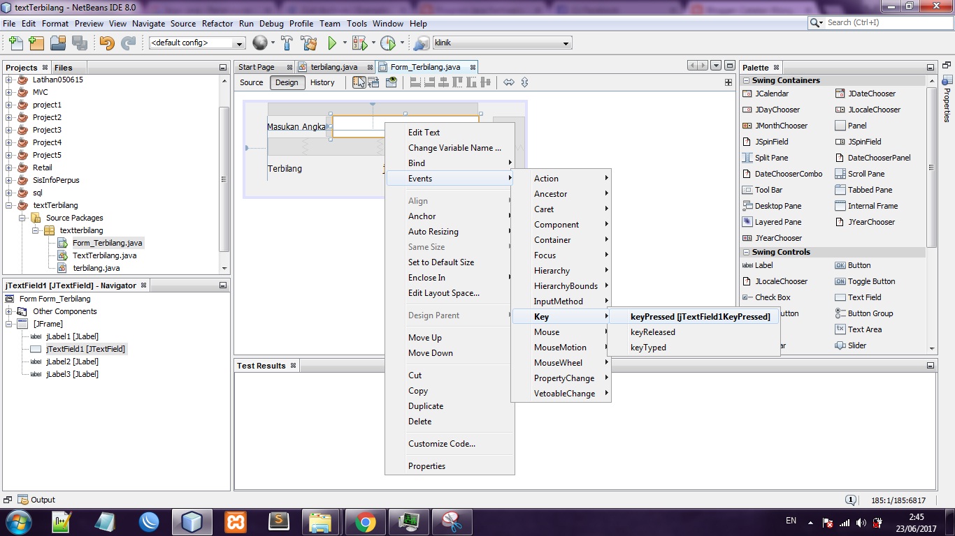 Membuat Aplikasi Text Terbilang Dengan Java Netbeans | Catatan Wong Awam