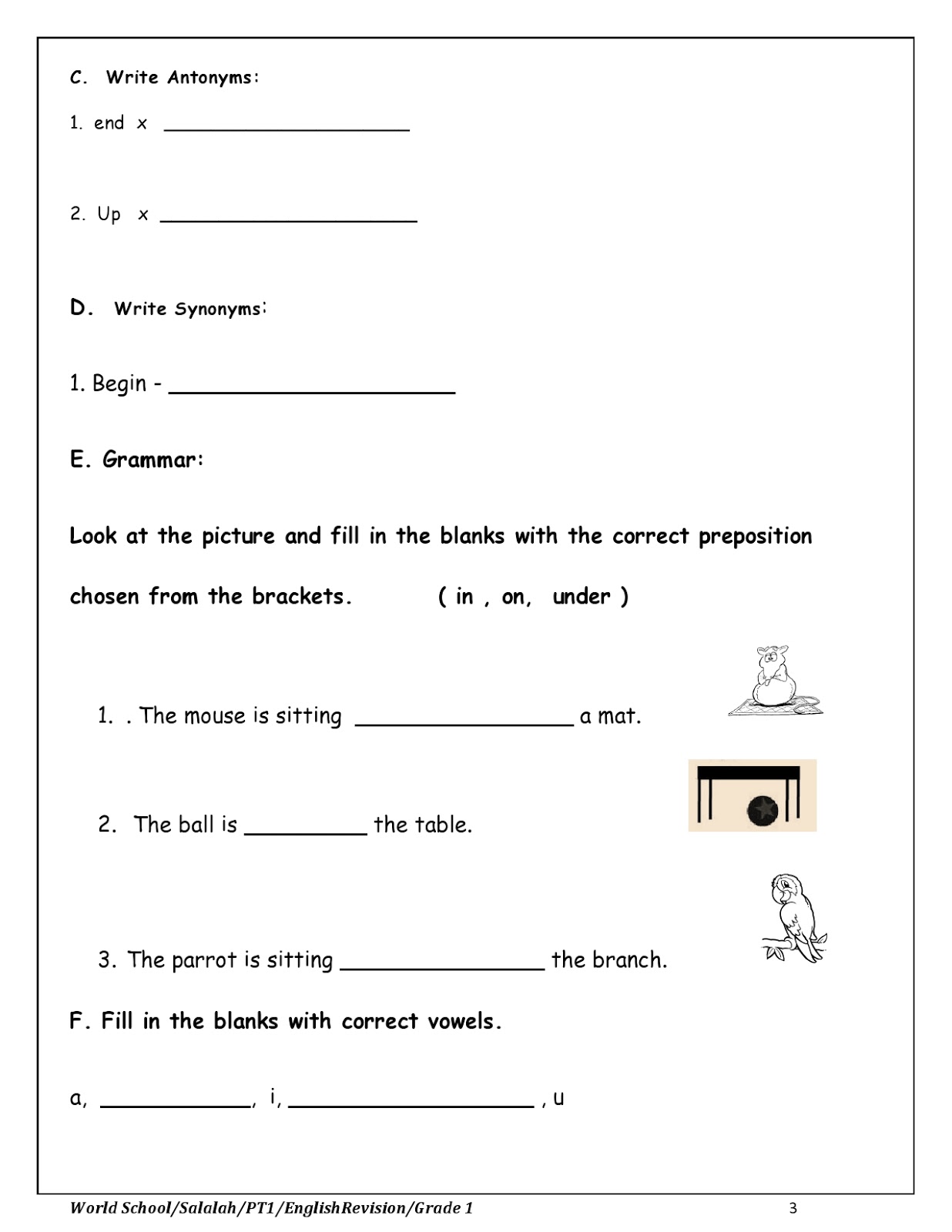 birla-world-school-oman-revision-worksheet-for-grade-1-as-on-03-10-2019
