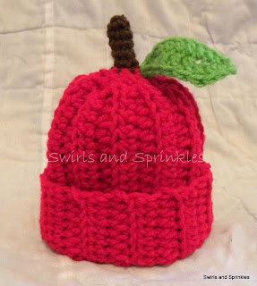 Swirls and Sprinkles: Crochet Apple Hat