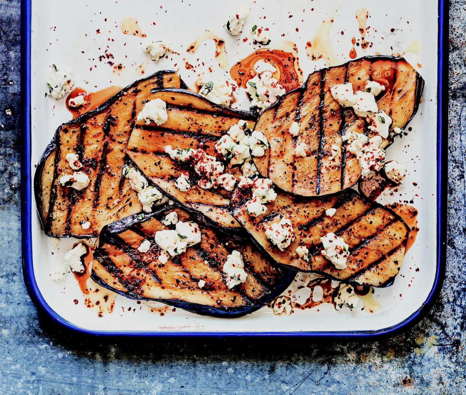 Grilled Eggplant With Feta And Pomegranate Molasses Recipe LEBANESE