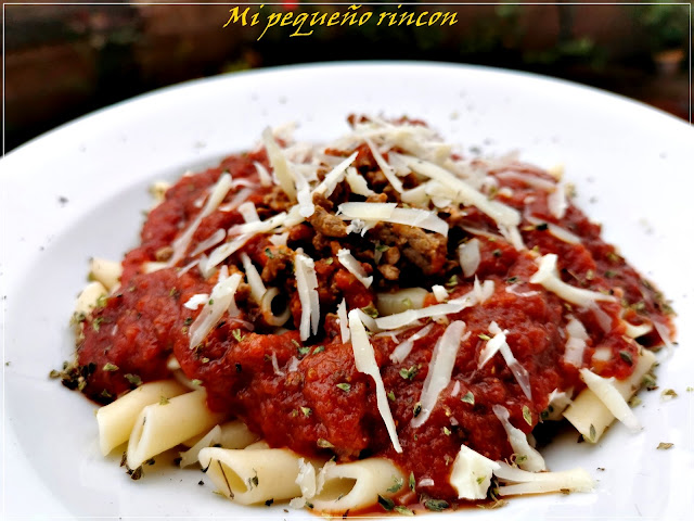 Macarrones con mi salsa de tomate