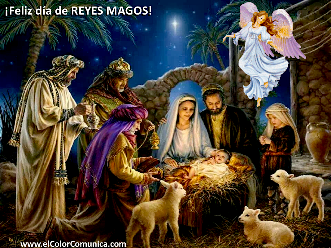 Venida de los Reyes Magos a conocer al Niño Dios nacido
