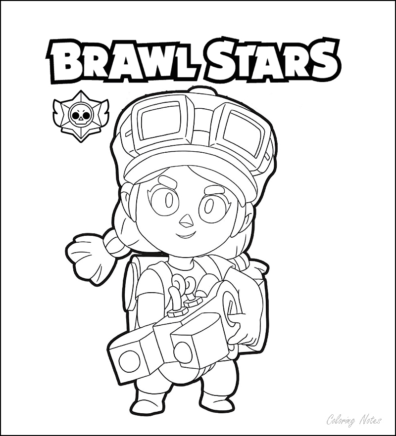 Brawl Stars Coloring Pages All Characters Printable Free - COLORING