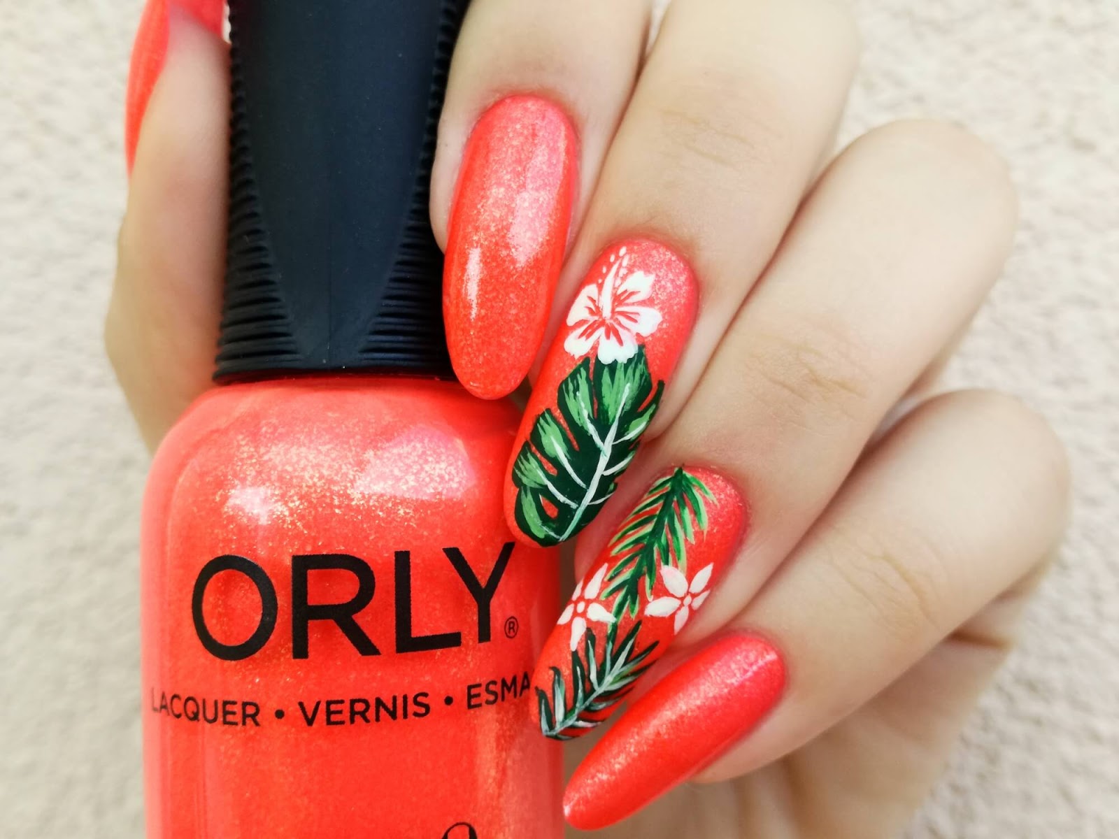 Neonowe Pomaranczowe Paznokcie Tropikalne Malinaila Pl