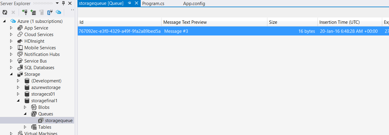 Tutorial4Studies: Azure Storage Queue-Console App