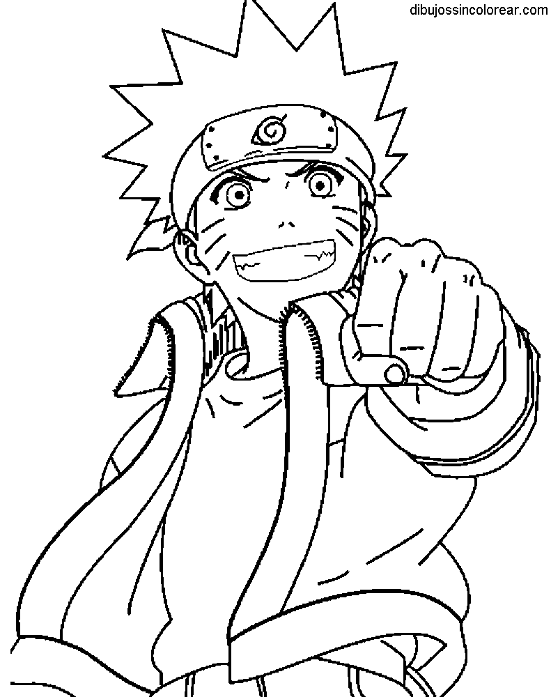 Dibujos Sin Colorear Dibujos De Personajes De Naruto Para Colorear