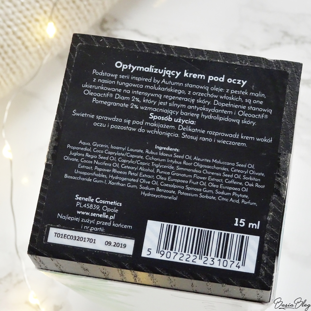 Senelle optymalizujący krem pod oczy Autumn, dobry krem pod oczy, krem pod oczy pod korektor, krem pod oczy pod makijaż, krem pod oczy na noc