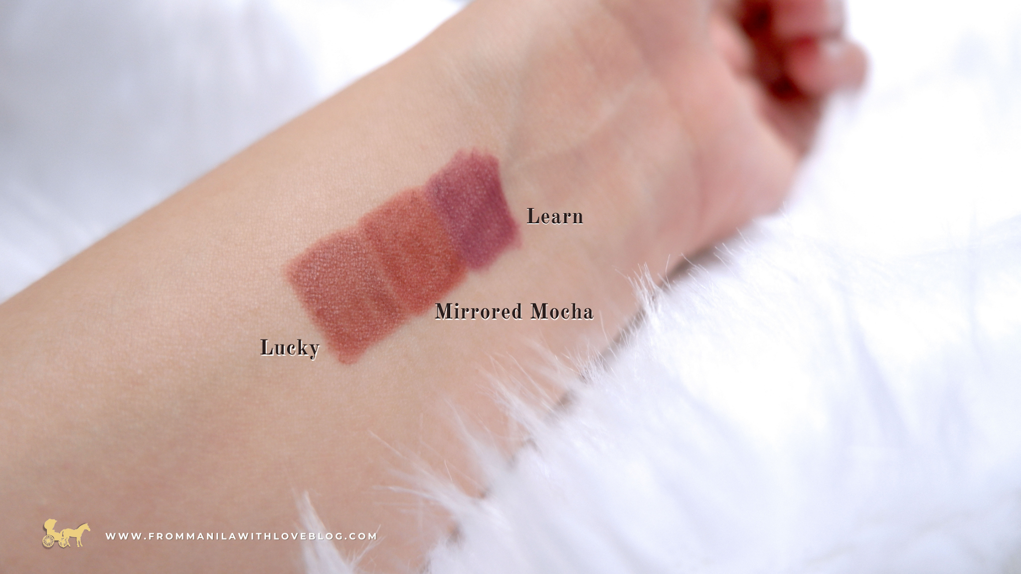 arm skin swatch of the ever bilena lip liners