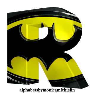 Abecedario 3D del Escudo de Batman. Batman Letters. - Oh my Alfabetos!