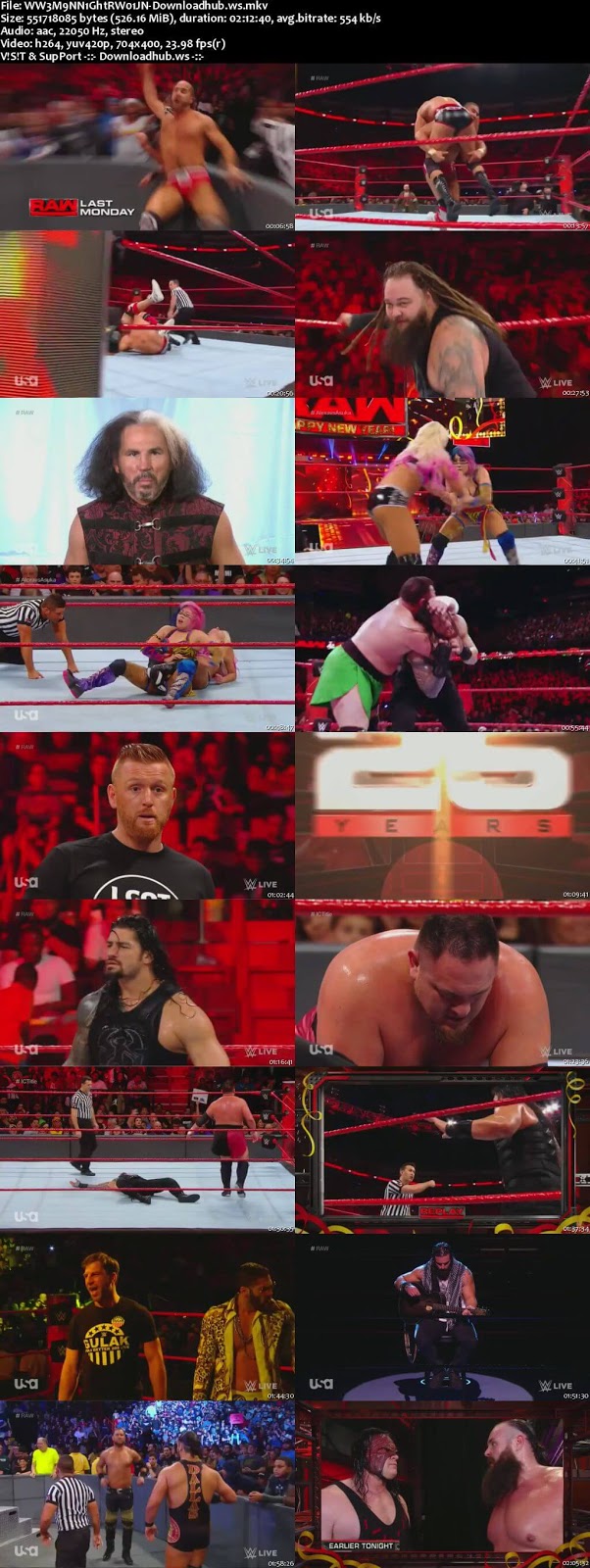 WWE Monday Night Raw 01 January 2018 480p HDTV Download
