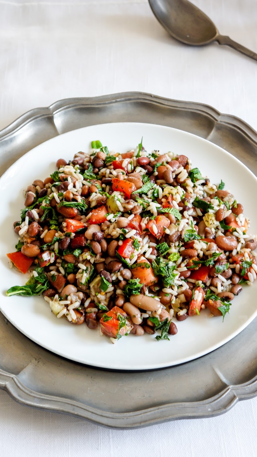 Rice and mixed beans salad with lemon and mint Tera Solara