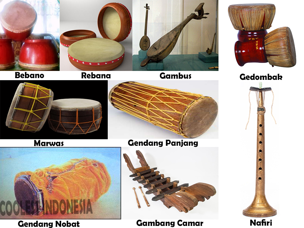 complete list of traditional musical instruments, and folk songs on the island of Sumatra