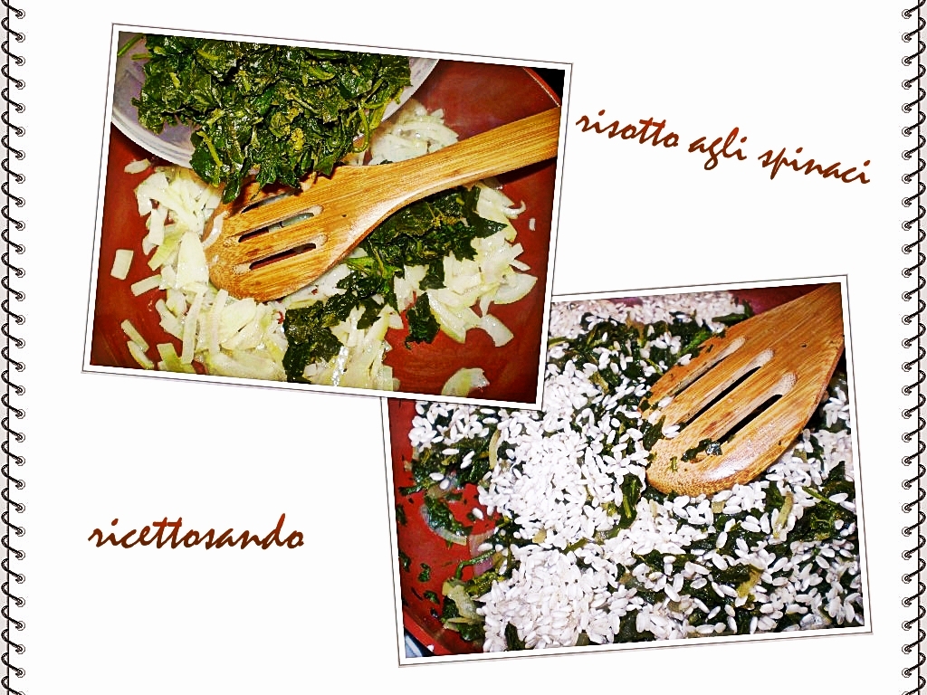 Risotto agli spinaci ricetta vegetariana