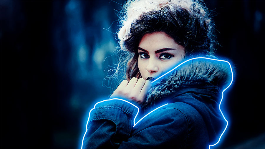 Glowing Lines on Portrait Image Tutorial