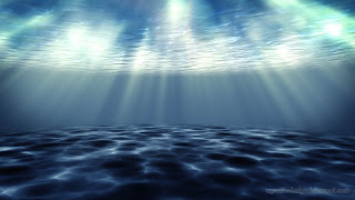Natural Scenery Under The Sea Water Sun Rays On The Seabed Background Animation