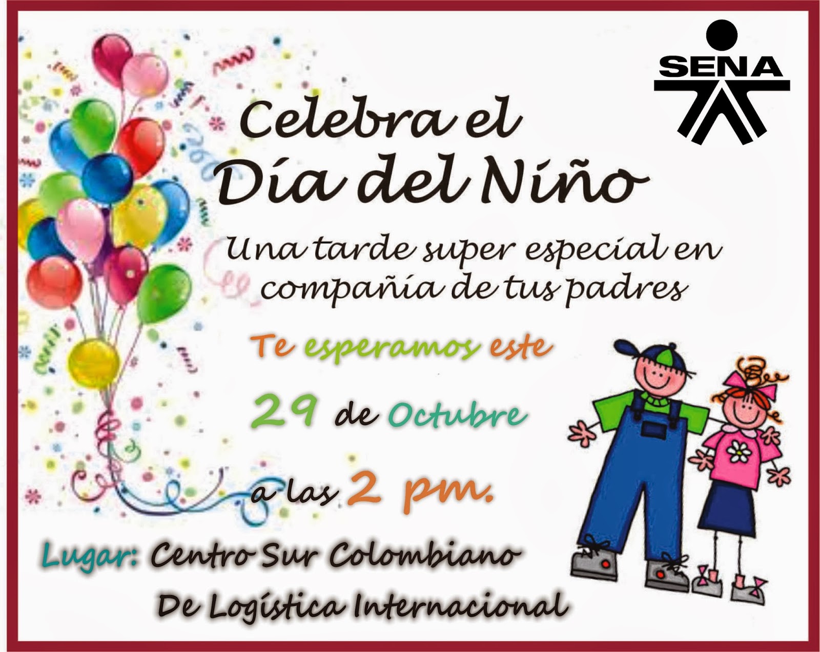 CENTRO SUR COLOMBIANO DE LOGISTICA INTERNACIONAL Día del Niño