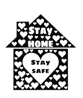 stay home stay safe coloring page