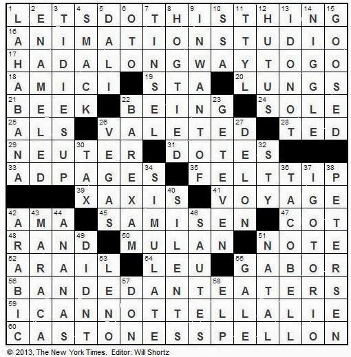 The New York Times Crossword in Gothic 01.31.14 — Let's Do This Thing