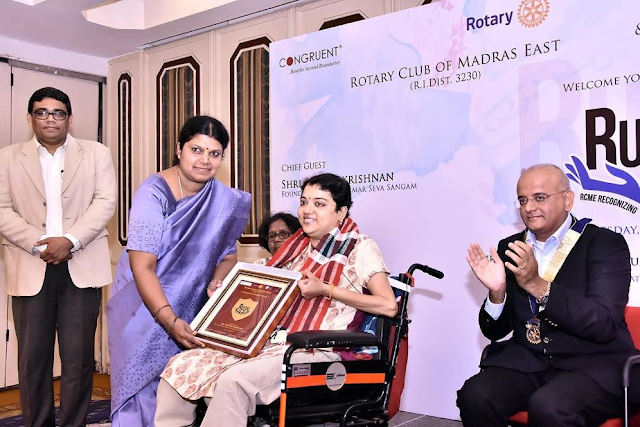Rotary Club of Madras East Honors Three Unsung Heroes Rotary Club of Madras East Honors Three Unsung Heroes