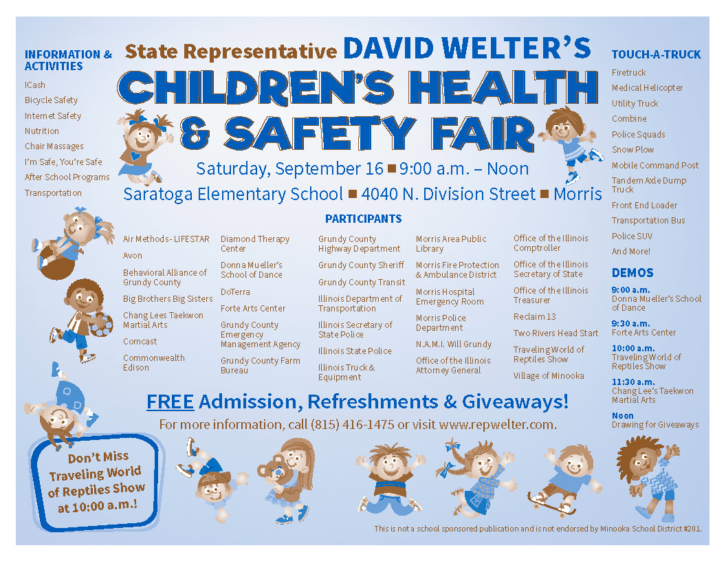 illinois state representative david welter rep welter to host illinois bicycle safety flyer