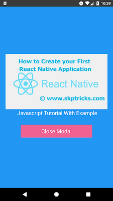 React Native Modal Example To Display Image React Native Modal Example To Display Image