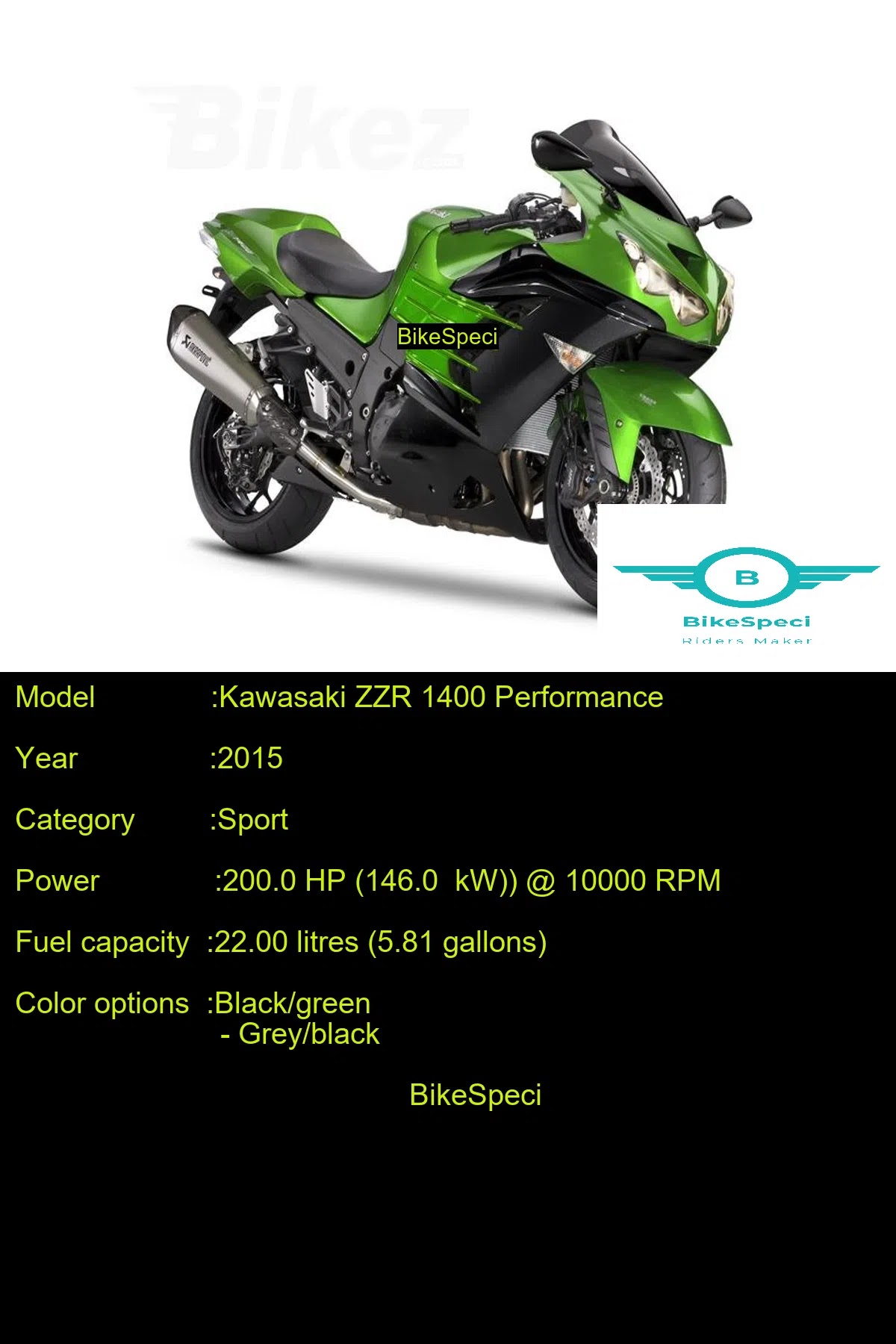 Kawasaki ZZR 1400 Performance Price, Photos, Millage, Speed, Colours