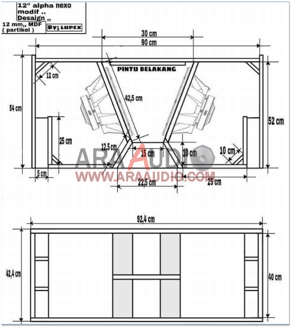 skema box rcf 12 inch