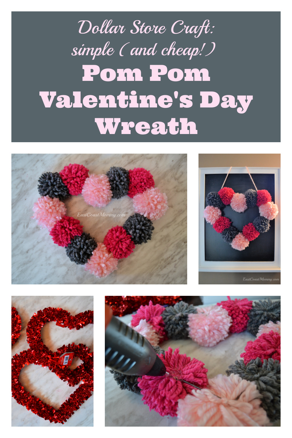 3 NEW Dollar Store Heart Wreath Ideas - Perfect for Valentine's Day