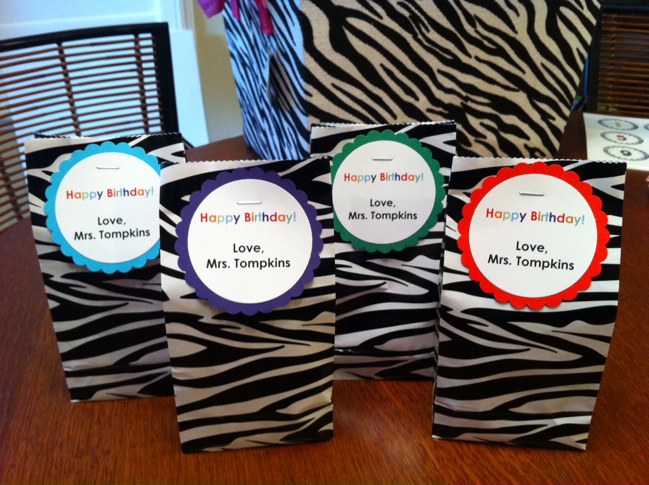 WILD About First Grade! Mini Birthday Bags