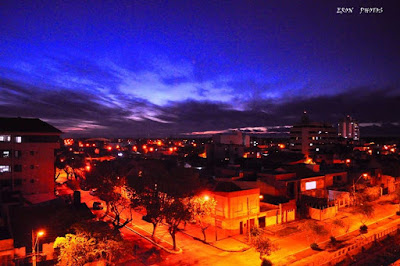 bela Vista aérea noturna de Rio Grande