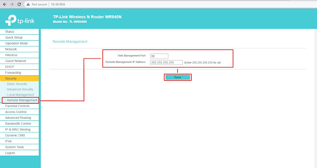 Remote Management TP-Link TL-WR840N