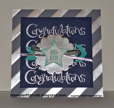 Congratulation card by Trude Thoman http://stampwithtrude.blogspot.com Stampin' Up! Sassy Salutations stamp set