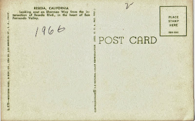 1960's Reseda Blvd and Sherman Way Postcard | San Fernando Valley Blog