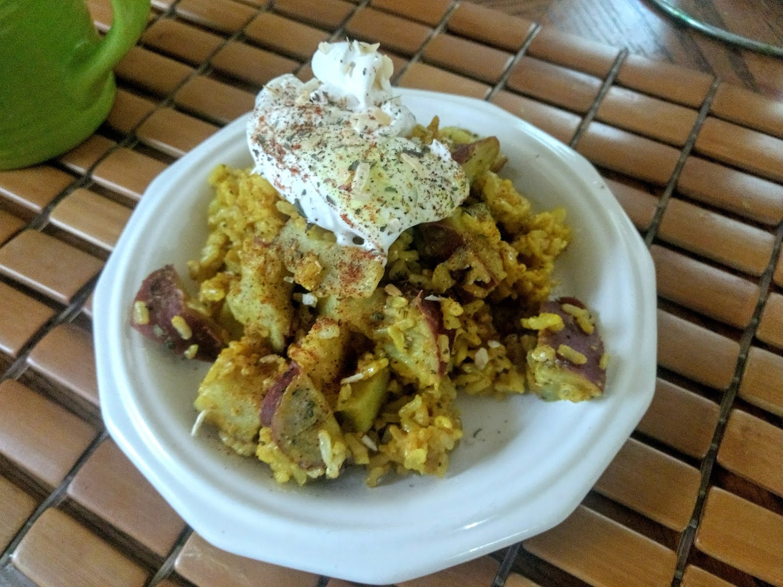 AfroVeganChick: Fried Brown Rice With Oriental Sweet Potatoes and Sour