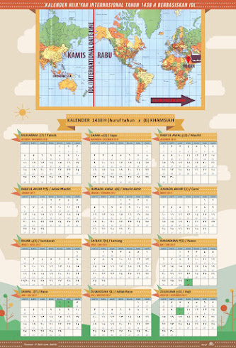 Kalender Pengamalan Ibadah Untuk Wilayah Istikmal (Sebelah Timur Dari Mekah)