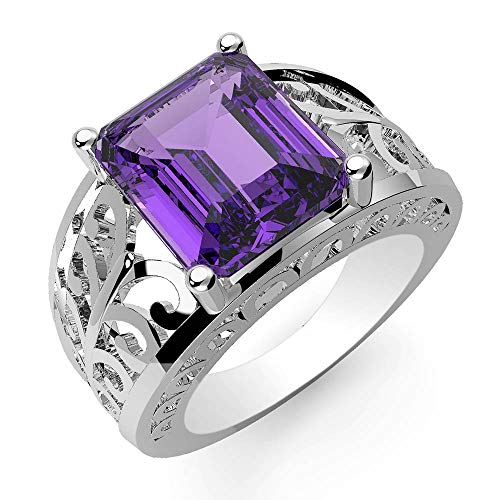 Glimmering: Fashion Jewelry: Shop 6.35ctw Genuine Amethyst 10x12mm ...