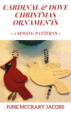 FIND MY  'CARDINAL & DOVE CHRISTMAS ORNAMENTS' SEWING PATTERN BOOK ON AMAZON!