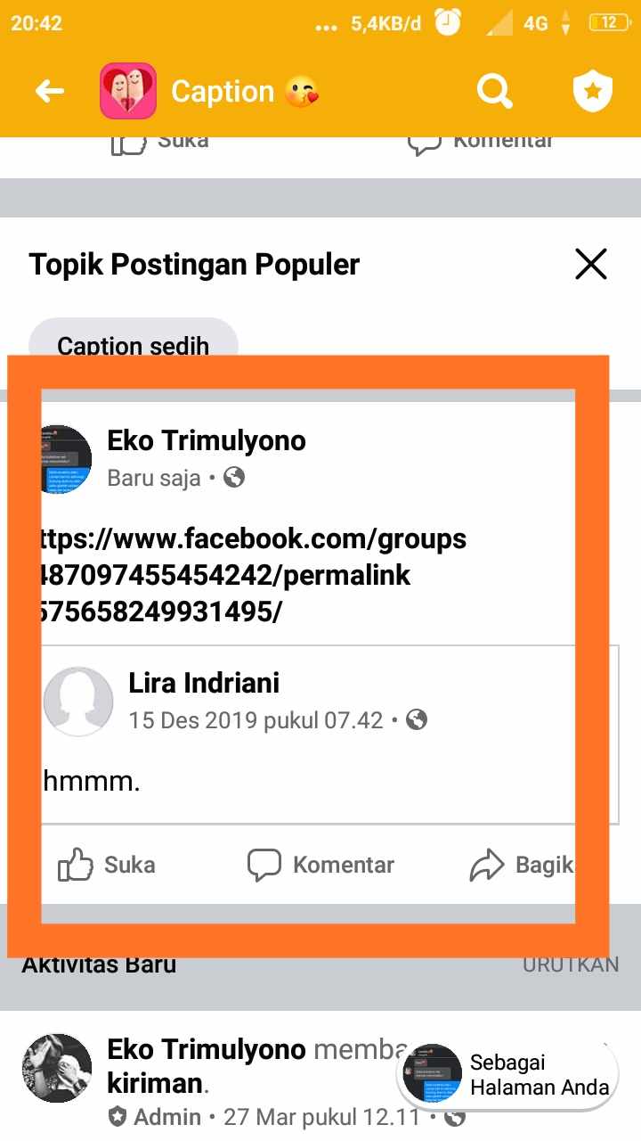 cara menghapus bagikan di facebook
