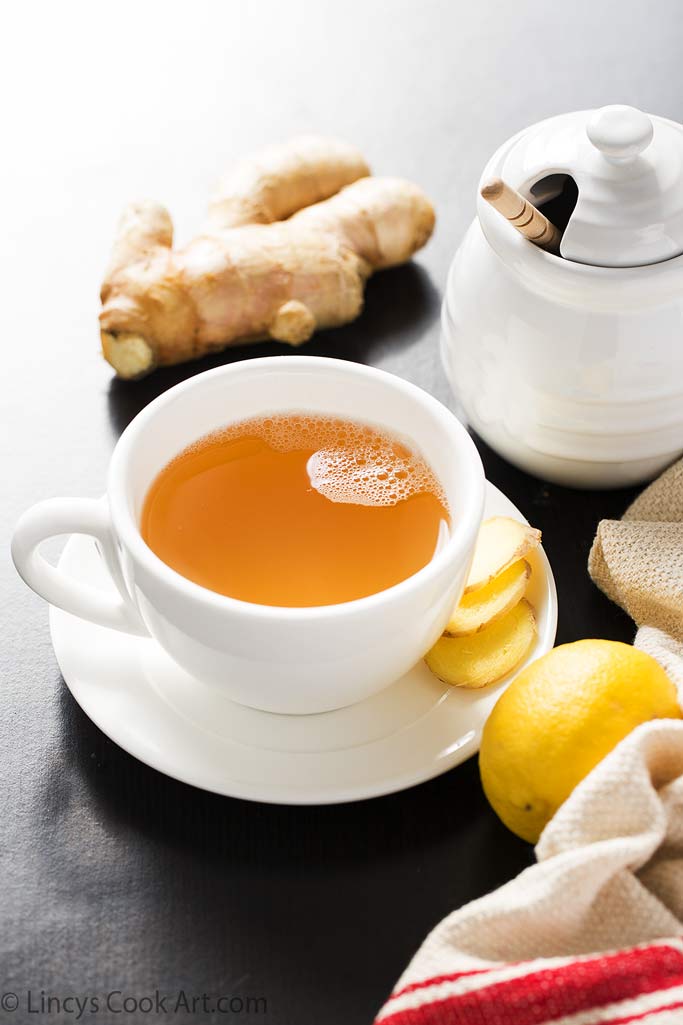 Ginger Tea Ginger Honey Lemon Tonic for Cold Lincy's Cook Art